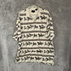 Vintage Roper Western Horse Polo Size XL 90s Rodeo Cowboy